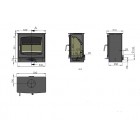 Ecosy+ Panoramic Defra Approved 5kw Eco Design Ready - Woodburning Stove